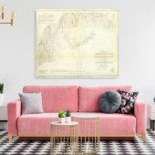 Kapitein Island E, W Canvas Afdruk (Insitu (Woonkamer))