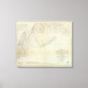 Kapitein Island E, W Canvas Afdruk