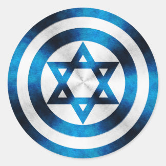 Kapitein Israel Hero Shield Ronde Sticker