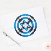 Kapitein Israel Hero Shield Ronde Sticker (Envelop)