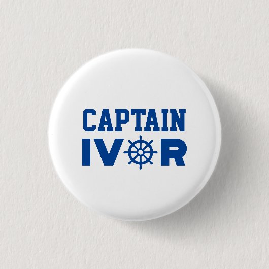 Kapitein Ivor Ronde Button 3,2 Cm (Voorkant)