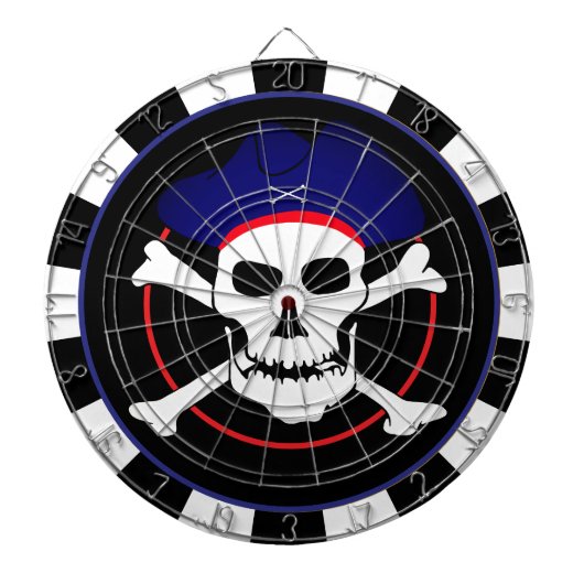 Kapitein Jack Dartboard en Pirates Flag, Skull/gam Dartbord (Voorkant)