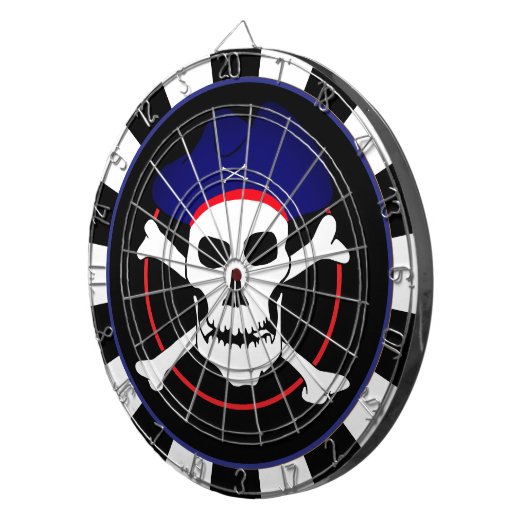 Kapitein Jack Dartboard en Pirates Flag, Skull/gam Dartbord (Voorkant Rechts)