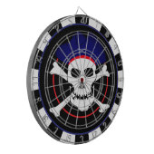 Kapitein Jack Dartboard en Pirates Flag, Skull/gam Dartbord (Voorkant Links)