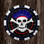 Kapitein Jack Dartboard en Pirates Flag, Skull/gam Dartbord<br><div class="desc">Kapitein Jack,  Pirates vlag met schedel en bot en met pet. Aan boord.</div>