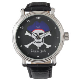 Kapitein Jack Horloge, Piraten Vlag, Schedel /Boat Horloge