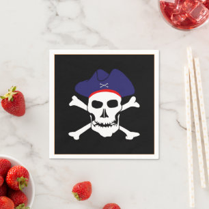 Kapitein Jack & Pirate, piratenvlag/schat Servet