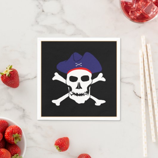 Kapitein Jack & Pirate, piratenvlag/schat Servet (Insitu)
