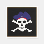 Kapitein Jack & Pirate, piratenvlag/schat Servet (Voorkant)