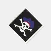 Kapitein Jack & Pirate, piratenvlag/schat Servet (Hoek)