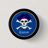 Kapitein Jack & Pirates vlag, Pirate / boys party Ronde Button 3,2 Cm (Voorkant)