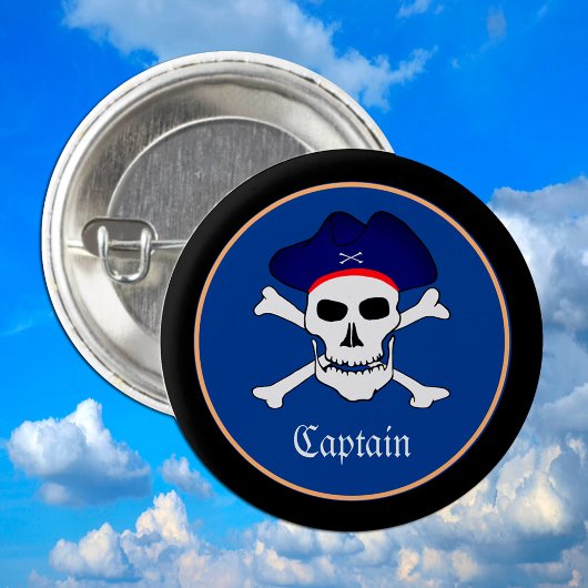 Kapitein Jack & Pirates vlag, Pirate / boys party Ronde Button 3,2 Cm