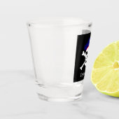 Kapitein Jack & Pirates Vlag, schedel / partijgebo Shot Glas (Links)