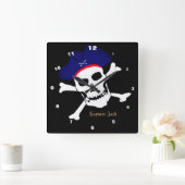 Kapitein Jack & Pirates Vlag, Skull House / Boat Vierkante Klok (Huis)