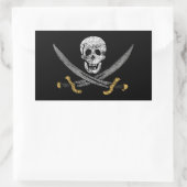 Kapitein Jack Rackham's Jolly Roger Pirate Vlag Rechthoekige Sticker (Tas)