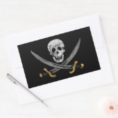 Kapitein Jack Rackham's Jolly Roger Pirate Vlag Rechthoekige Sticker (Envelop)