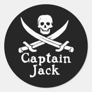 Kapitein Jack Ronde Sticker