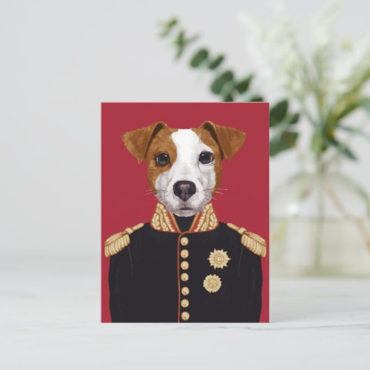 Kapitein Jack Russell Briefkaart (Staand voorkant)