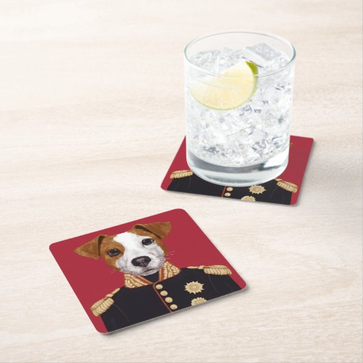 Kapitein Jack Russell Kartonnen Onderzetters (Insitu)