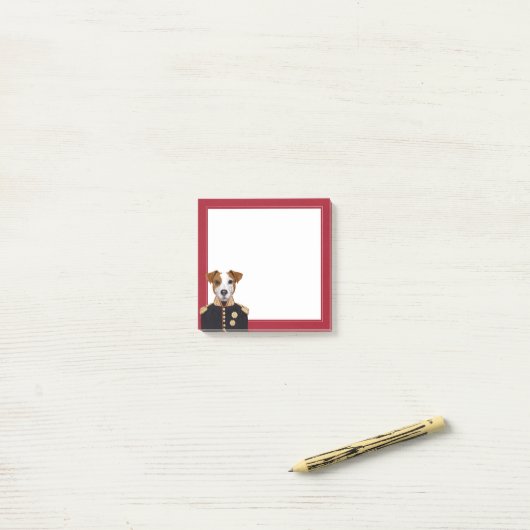 Kapitein Jack Russell Post-it® Notes (Op bureau)