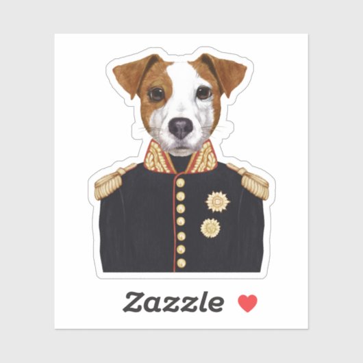 Kapitein Jack Russell Sticker (Vel)