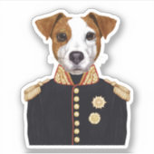 Kapitein Jack Russell Sticker (Voorkant)