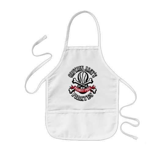 Kapitein Jack's pinda-vrije piraten Apron (Kinder) Kinder Schort (Voorkant)