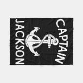 Kapitein Jackson Jachtboot Zeilen Boot Schepen Fleece Deken (Voorkant (Horizontaal))
