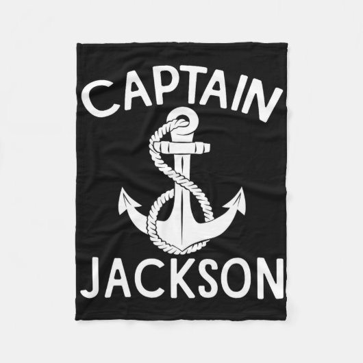 Kapitein Jackson Jachtboot Zeilen Boot Schepen Fleece Deken (Voorkant)