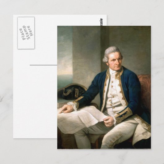 Kapitein James Cook Briefkaart (Voorkant / Achterkant)