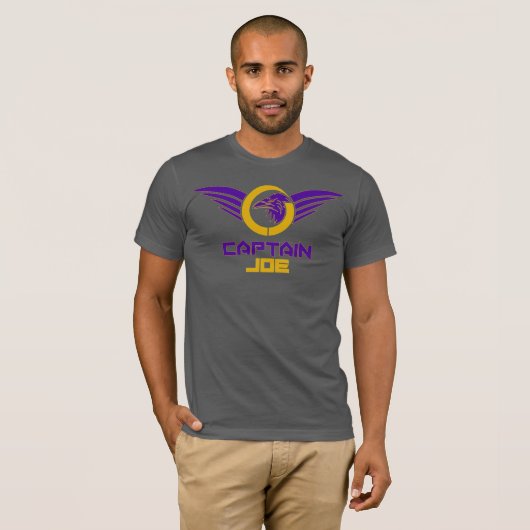 Kapitein Joe Jersey Tshirt - zwart (Voorkant volledig)