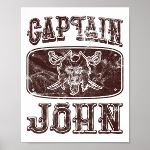 kapitein John gepersonaliseerde piraat ponton B Poster