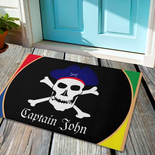 Kapitein John - Pirate huis mat, Pirates vlag Deurmat