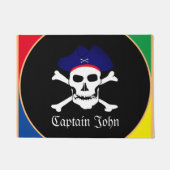 Kapitein John - Pirate huis mat, Pirates vlag Deurmat (Voorkant)