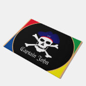 Kapitein John - Pirate huis mat, Pirates vlag Deurmat (Schuin)