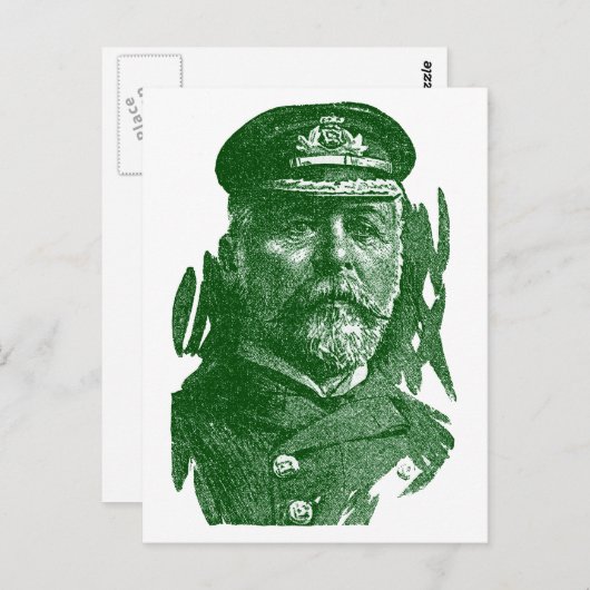 Kapitein John Smith, HMS Titanic Briefkaart (Voorkant / Achterkant)