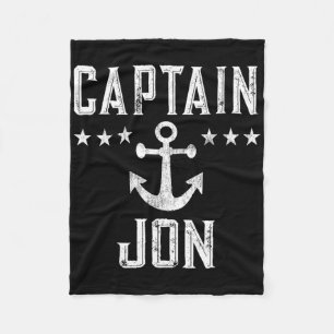 Kapitein Jon Boating Gift for Boat Lovers Fleece Deken
