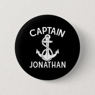 Kapitein Jonathan Boat Anchor Yacht Boating Ship Ronde Button 5,7 Cm