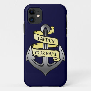  kapitein Jouw naam Anchor Case-Mate iPhone Case