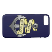  kapitein Jouw naam Anchor Case-Mate iPhone Case (Achterkant (Horizontaal))