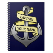 kapitein Jouw naam Anchor Notitieboek (Voorkant)