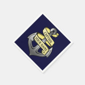 kapitein Jouw naam Anchor Servetten (Hoek)