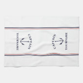 Kapitein Jouw naam Kitchen Keukenhanddoeken, Nauti Theedoek (Horizontaal)