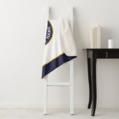 Kapitein Jouw naam Maroon Anchor Sherpa Blanket Sherpa Deken (In situ)