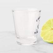 Kapitein Jouw naam Nautical Anchor Shot Glass Shot Glas (Links)