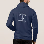 Kapitein Jouw naam Nautisch Anker Sweatshirt (Achterkant)
