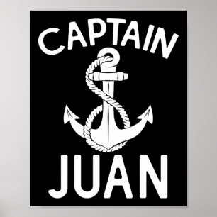 Kapitein Juan Schip Boot Boot Jacht Anker Poster