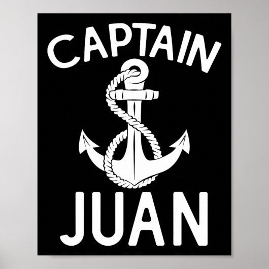Kapitein Juan Schip Boot Boot Jacht Anker Poster (Voorkant)