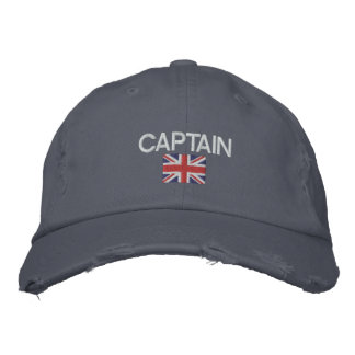 Kapitein - Kapitein Logo Union Jack Sailing Geborduurde Pet
