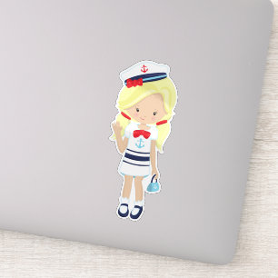 Kapitein, kapitein, schipper, koffiemeisje, klonen sticker